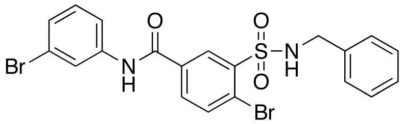 4-Bromo-N-(4-bromophenyl)-3-[[(phenylmethyl)amino]sulfonyl]benzamide