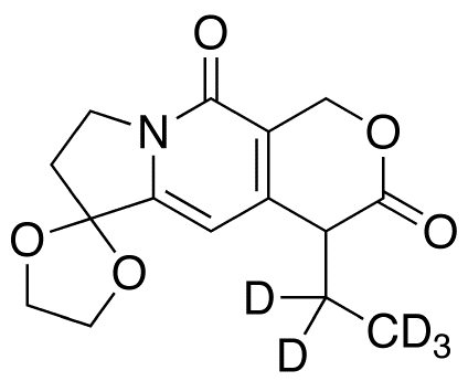 4’-Ethyl-7’,8’-dihydro-spiro[1,3-dioxolane-2,6’(3’H)-[1H]pyrano[3,4-f]indolizine]-3’,10’(4’H)-dione-d5