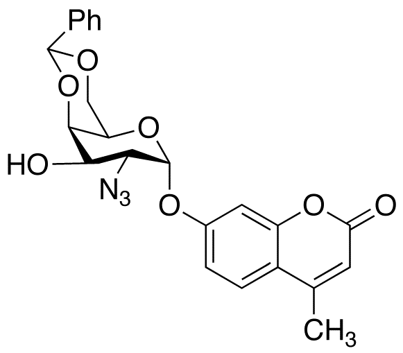 4-Methylumbelliferyl 2-Azido-2-deoxy-4,6-O-phenylmethylene-α-D-galactopyranoside 4-Methylumbelliferyl 2-Azido-2-deoxy-4,6-O-phenylmethylene-α-D-galactopyranoside