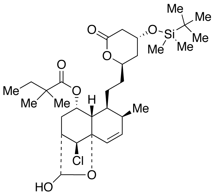 4-tert-Butyldimethylsilyl-6’-carboxy-5’-chloro-4a’-hydroxy Simvastatin γ-Lactol