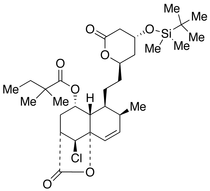 4-tert-Butyldimethylsilyl-6’-carboxy-5’-chloro-4a’-hydroxy Simvastatin γ-Lactone