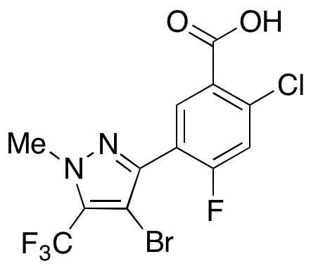 5-[4-Bromo-1-methyl-5-(trifluoromethyl)-1H-pyrazol-3-yl]-2-chloro-4-fluorobenzoic Acid