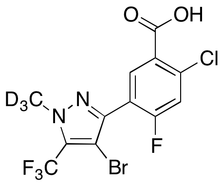 5-[4-Bromo-1-methyl-5-(trifluoromethyl)-1H-pyrazol-3-yl]-2-chloro-4-fluorobenzoic Acid-d3