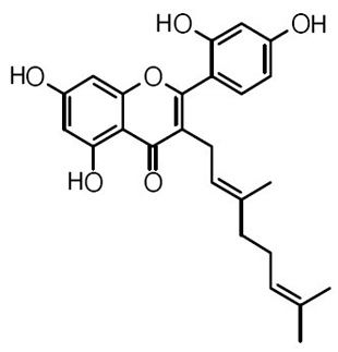 5,7,2’,4’-Tetrahydroxy-3-geranylflavone