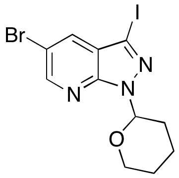 5-Bromo-3-iodo-1-(tetrahydro-2H-pyran-2-yl)-1H-pyrazolo[3,4-b]pyridine