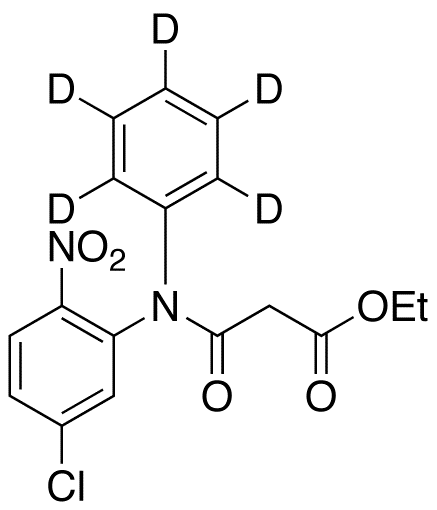 5’-Chloro-2’-nitro-N-phenyl-malonanilic Acid-d5 Ethyl Ester