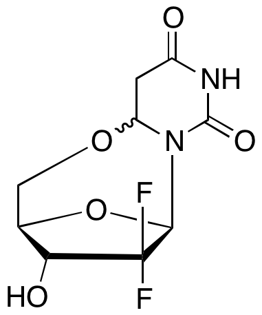 5’O,6-Cyclo-dihydro-2’,2’-difluoro-2’-deoxyuridine