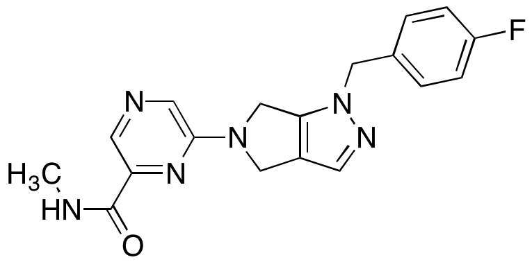6-[1-[(4-Fluorophenyl)methyl]-4,6-dihydropyrrolo[3,4-c]pyrazol-5(1H)-yl]-N-methyl-2-pyrazinecarboxamide