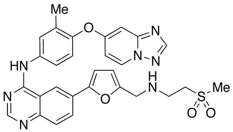 6-[5-[[[2-(Methylsulfonyl)ethyl]amino]methyl]-2-furanyl]-N-[3-methyl-4-([1,2,4]triazolo[1,5-a]pyridin-7-yloxy)phenyl]-4-quinazolinamine