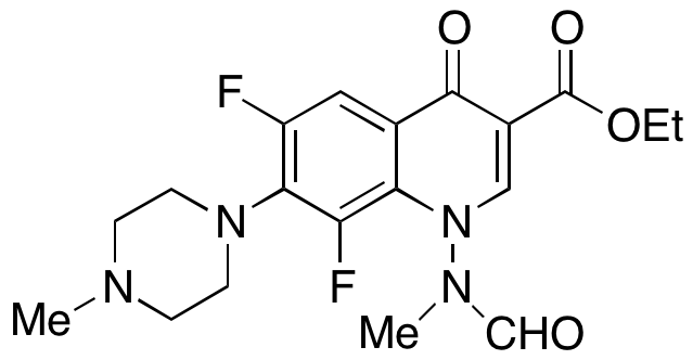 6,8-Difluoro-1,4-dihydro-1-(N-methylformamido)-7-(4-methyl-1-piperazinyl)-4-oxo-3-quinolinecarboxylic Acid Ethyl Ester