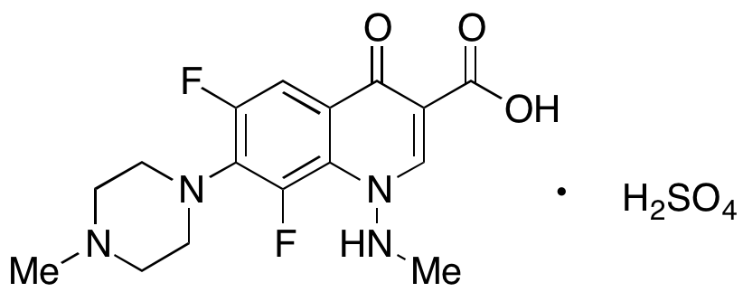 6,8-Difluoro-1,4-dihydro-1-(methylamino)-7-(4-methyl-1-piperazinyl)-4-oxo-3-quinolinecarboxylic Acid Sulfate