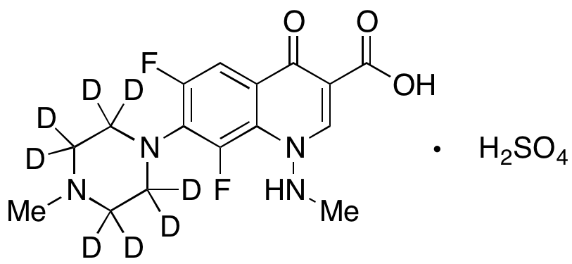 6,8-Difluoro-1,4-dihydro-1-(methylamino)-7-(4-methyl-1-piperazinyl)-4-oxo-3-quinolinecarboxylic Acid-d8 Sulfate