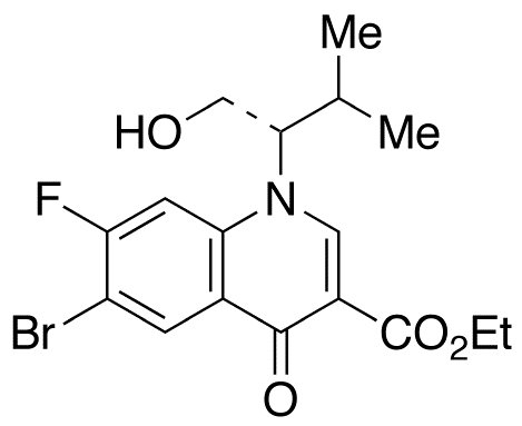 6-Bromo-1,4-dihydro-7-fluoro-1-[(1S)-1-(hydroxymethyl)-2-methylpropyl]-4-oxo-3-quinolinecarboxylic Acid Ethyl Ester