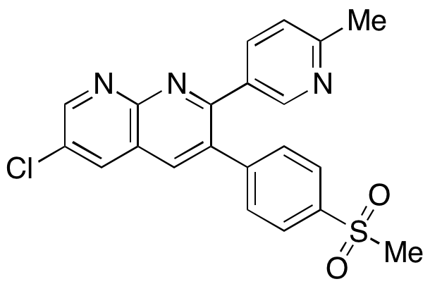 6-Chloro-2-(6-methyl-3-pyridinyl)-3-[4-(methylsulfonyl)phenyl]-1,8-naphthyridine