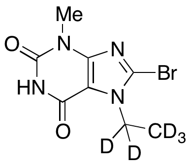 8-Bromo-7-ethyl-3,7-dihydro-3-methyl-1H-purine-2,6-dione-d5