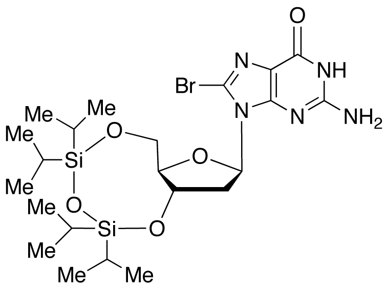8-Bromo-N9-[3’,5’-O-(1,1,3,3-tetrakis(isopropyl)-1,3-disiloxanediyl)-β-D-2’-deoxyribofuranosyl]guanine