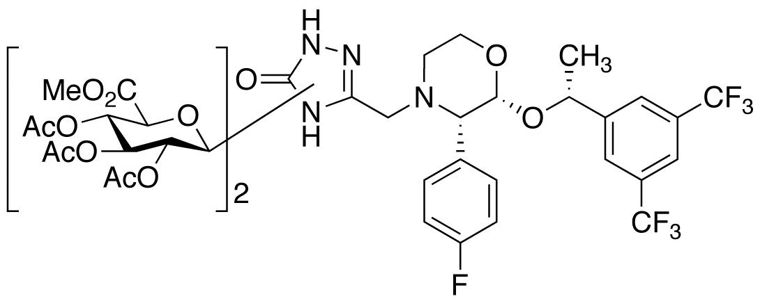 Aprepitant Di-(2,3,4-tri-O-acetyl-β-Glucuronide Methyl Ester)