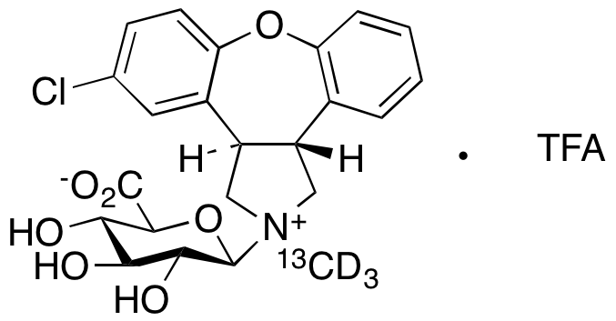 Asenapine-13C,d3 N-β-D-Glucuronide Trifluoroacetic Acid Salt