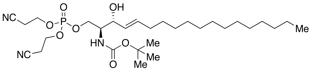 Bis(2-cyanoethyl)-1-(N-tert-butyloxycarbonyl)-D-erythro-D-sphingosine-1-phosphate