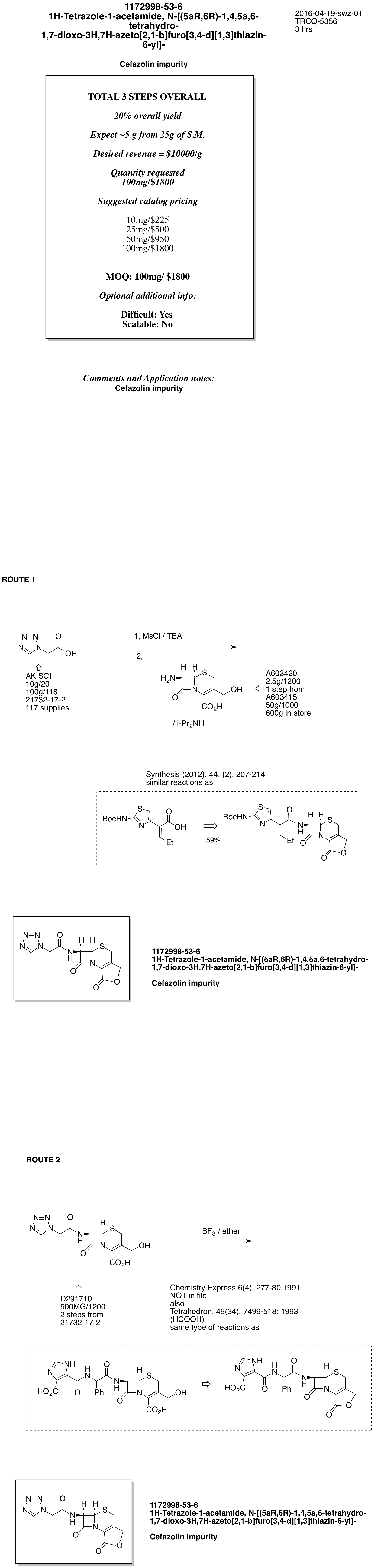 Cefazolin Lactone