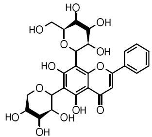 Chrysin 6-C-arabinoside 8-C-glucoside Chrysin 6-C-arabinoside 8-C-glucoside