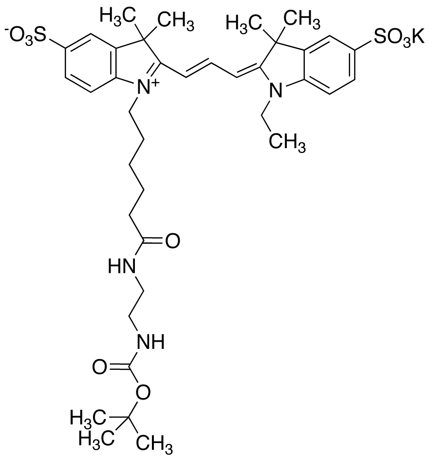 Cyanine 3 Monofunctional Hexanoic Acid Dye n-tert-Butyloxycarbonylethylenediamine Amide Potassium Salt