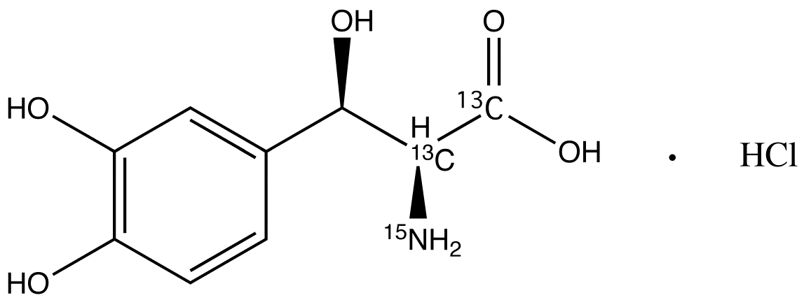 D,L-threo-Droxidopa-13C2,15N Hydrochloride