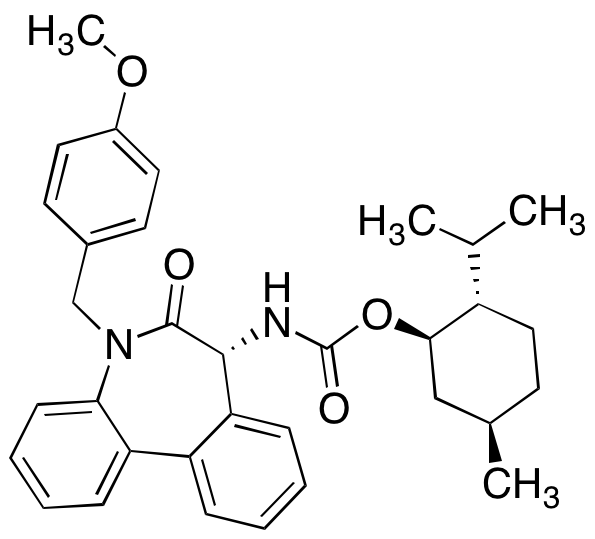 N-[(7R)-6,7-Dihydro-5-[(4-methoxyphenyl)methyl]-6-oxo-5H-dibenz[b,d]azepin-7-yl]-carbamic Acid (1R,2S,5R)-5-Methyl-2-(1-methylethyl)cyclohexyl ester