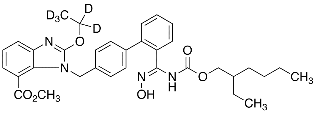 N-[2-Ethoxy-d5-1-[[2’-[(hydroxyamino)methyl][1,1’-biphenyl]-4-yl]methyl]-1H-benzimidazole-7-carboxylic Acid Methyl Ester]carbamic Acid 2-Ethylhexyl Ester