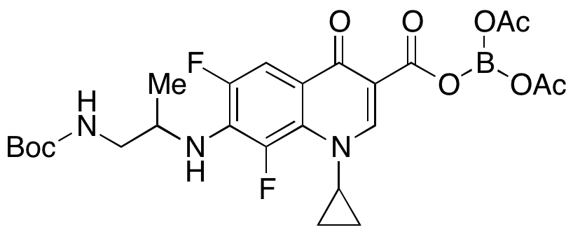 N’-Boc,N,N’-Desethylene 8-Demethoxy-8-fluoro Iso Gatifloxacin Anhydride with Diacetyl Borate