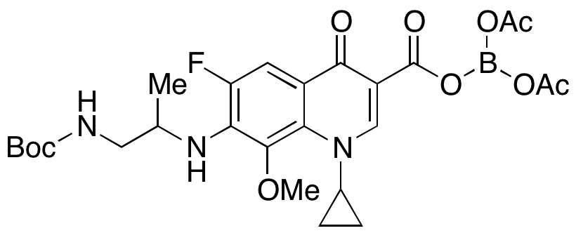 N’-Boc,N,N’-Desethylene Iso Gatifloxacin Anhydride with Diacetyl Borate