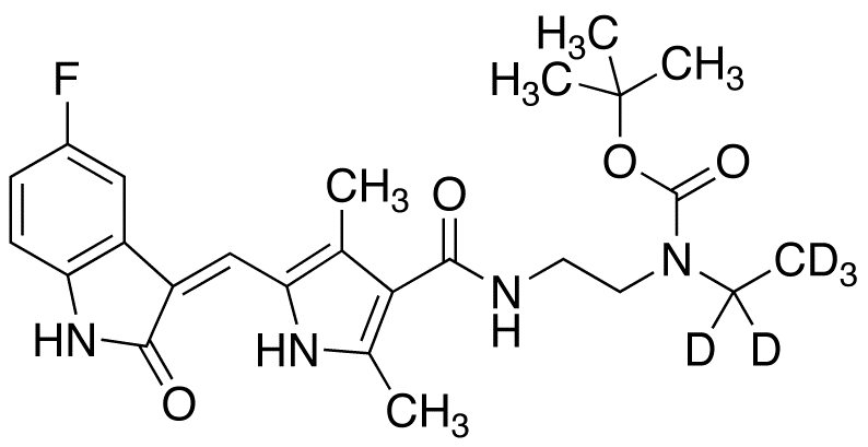 N-Boc-N-desethyl Sunitinib-d5