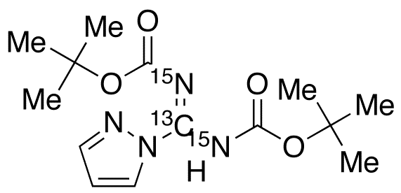 N,N’-Bis-Boc-1-guanylpyrazole-13C,15N2