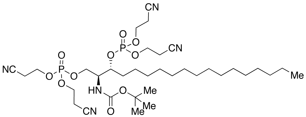 N-tert-Butyloxycarbonyl-D-erythro-dihydro-D-sphingosine-1,3-di-O-(phosphate Dicyanoethyl Ester)