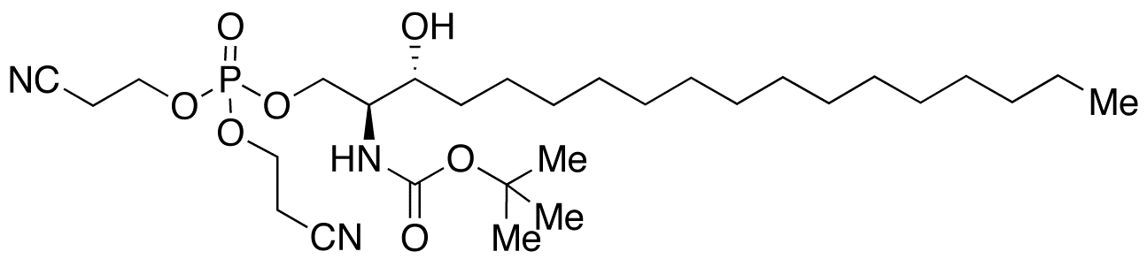 N-tert-Butyloxycarbonyl-D-erythro-dihydro-D-sphingosine-1-phosphate Dicyanoethyl Ester