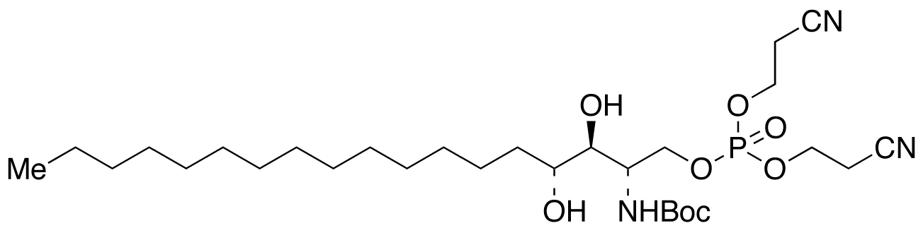 N-tert-Butyloxycarbonyl-D-ribo-phytosphingosine-1-phosphate Dicyanoethyl Ester