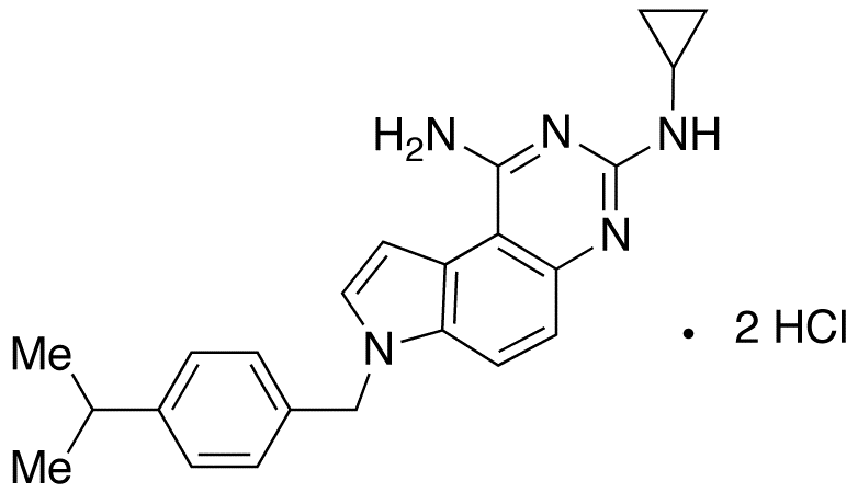 N3-Cyclopropyl-7-[[4-(1-methylethyl)phenyl]methyl]-7H-pyrrolo[3,2-f]quinazoline-1,3-diamine Dihydrochloride