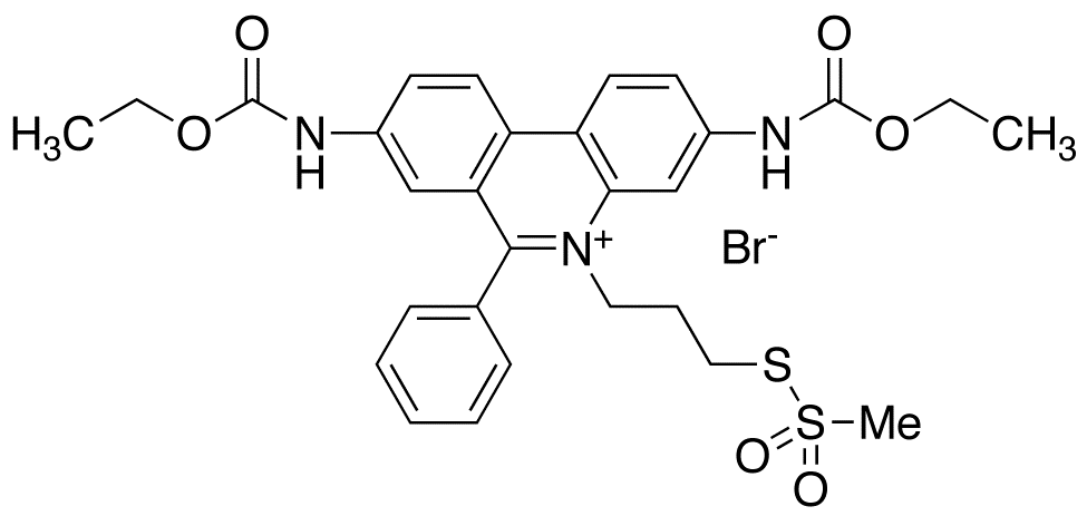 N3,N8-Bis(Ethoxycarbonyl)-N5-[3-[(methylsulfonyl)thio]propyl] Ethidium Bromide