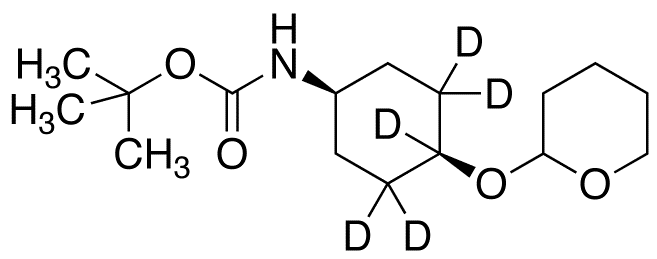 cis-[2-(4-tert-Butyloxycarbonylamino)cyclohexyloxy]tetrahydro-2H-pyran-d5
