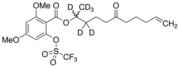 rac 2,4-Dimethoxy-6-[[(trifluoromethyl)sulfonyl]oxy]benzoic Acid 1-Methyl-5-oxo-9-decen-1-yl Ester-d6