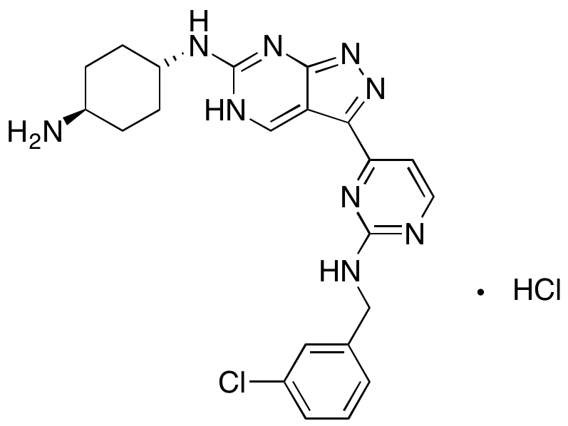 trans-N1-[3-[2-[[(3-Chlorophenyl)methyl]amino]-4-pyrimidinyl]-1H-pyrazolo[3,4-d]pyrimidin-6-yl]-1,4-cyclohexanediamine Hydrochloride